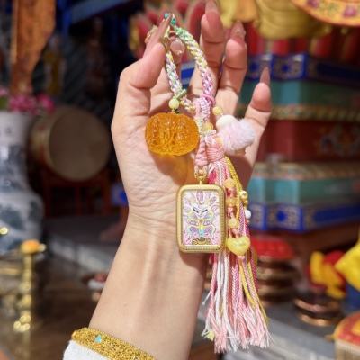 【五台直发孤品】纯手绘元宝凤九九尾狐挂坠