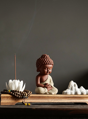 状元紫砂摆设中式茶室如来摆件