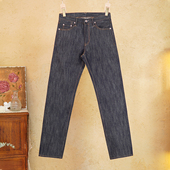 Y003 子复刻54501 微锥直筒男裤 14盎司原浆无弹赤耳丹宁牛仔裤 男士