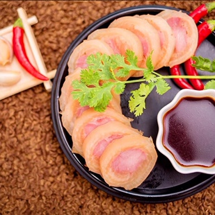 涟水水晶猪皮捆蹄火腿熟食高沟国鼎肉皮捆蹄200克淮安特产4个包邮