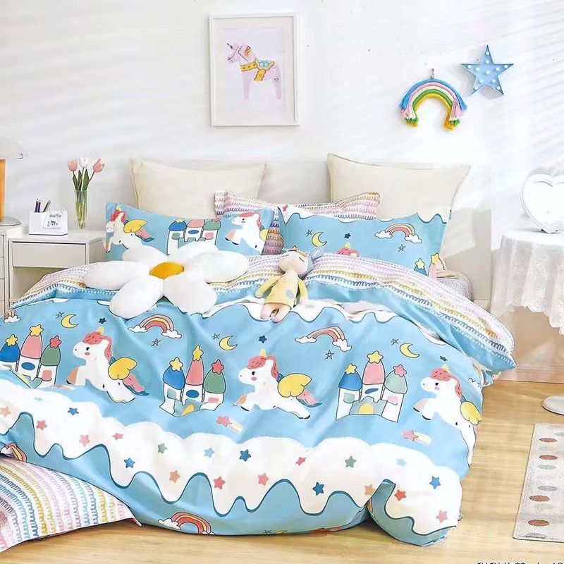 儿童被套定做被罩纯棉卡通垫被100x130棉婴儿120x150幼儿园三件套