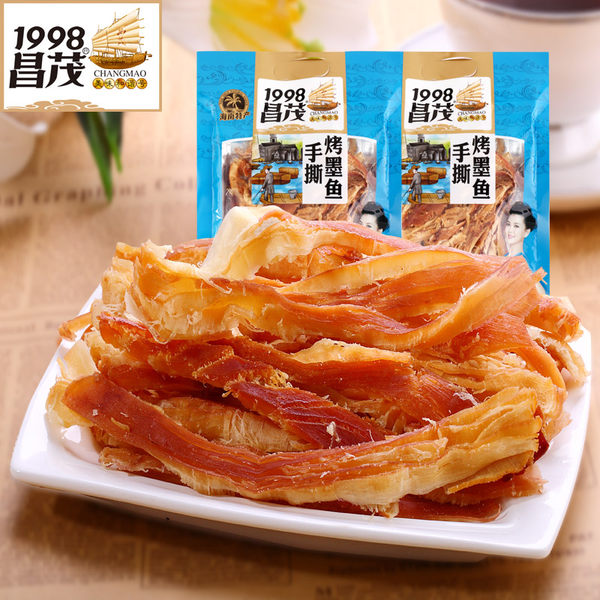 昌茂 手撕烤鱿鱼条 180g*2包 优惠券折后￥27.5包邮（￥42.5-15）