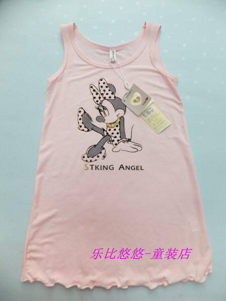清库存！夏装 盛凯安琪女童背心儿童莫代尔家居服 超柔软睡裙