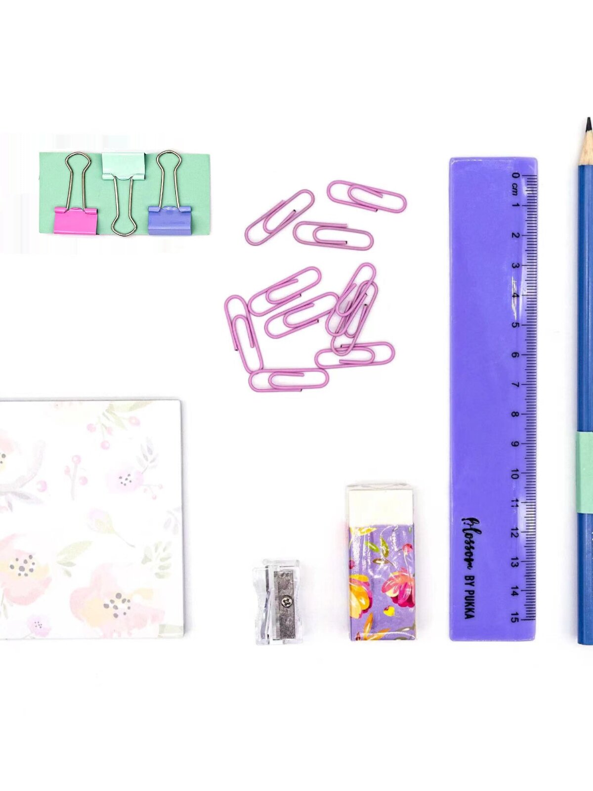 영국으로 수출되는 PUKKA 오리지널 블루 + 핑크 플라워 문구 선물박스 세트 2가지 스타일