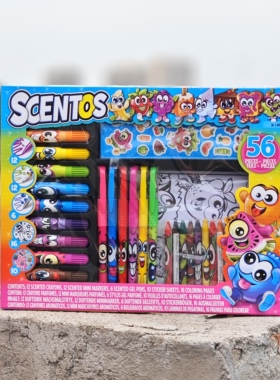 出口英国 SCENTOS原装水果香味绘画大套装 56PCS 绘画工具