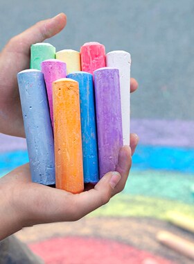 出口英国 SIDEWALK CHALK原装15支装彩色大支粉笔 户外玩具 画笔