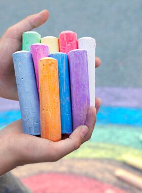 出口英国 SIDEWALK CHALK原装15支装彩色大支粉笔 户外玩具 画笔