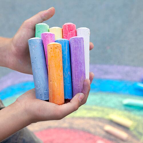 出口英国 SIDEWALK CHALK原装15支装彩色大支粉笔 户外玩具 画笔