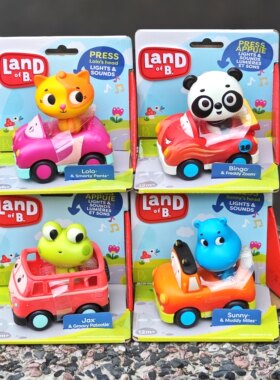 出口美国 LANDB原装小动物声光滑行小车车 早教玩具 婴幼儿玩具