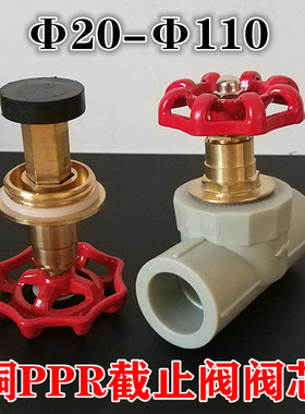 PPR灰铜升降截止阀 阀芯 闸阀 阀门20 25 32 40 50 63 75 90 110