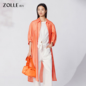 外套连衣裙 灯笼袖 亚麻精选 ZOLLE因为长款