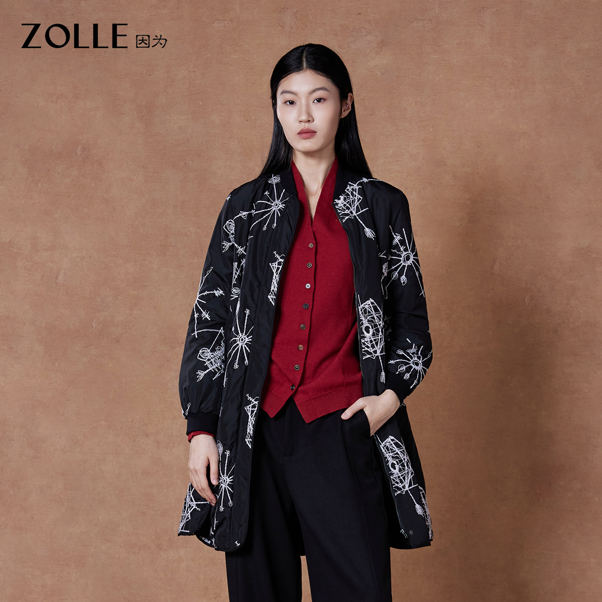 原创花型宽松舒适轻薄秋冬棉衣