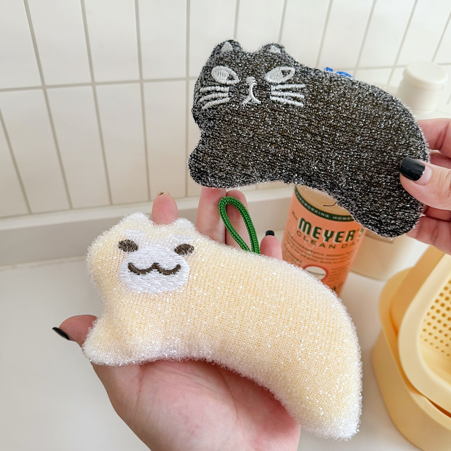 日本同款可爱猫咪洗碗海绵擦