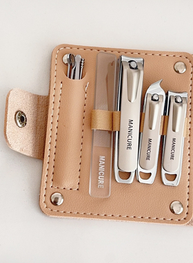 指甲剪套装防飞溅家用便携指甲刀挖耳勺指甲钳指甲锉抛光打磨工具