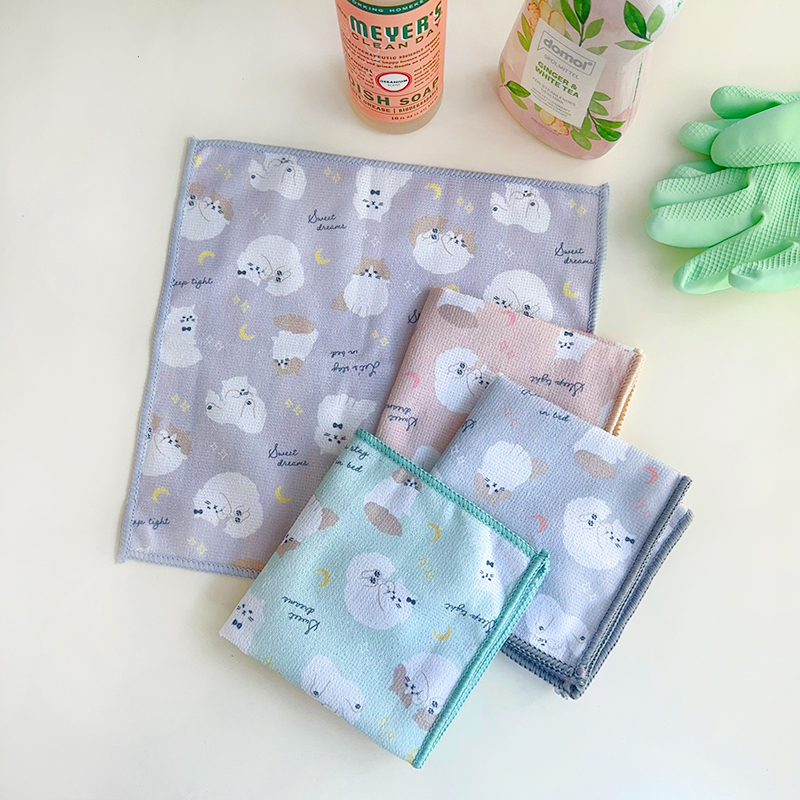 日式卡通超细纤维洗碗巾