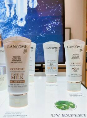 新版Lancome兰蔻小白管防晒霜BB霜SPF50清爽UV滋润保湿隔离乳50ml