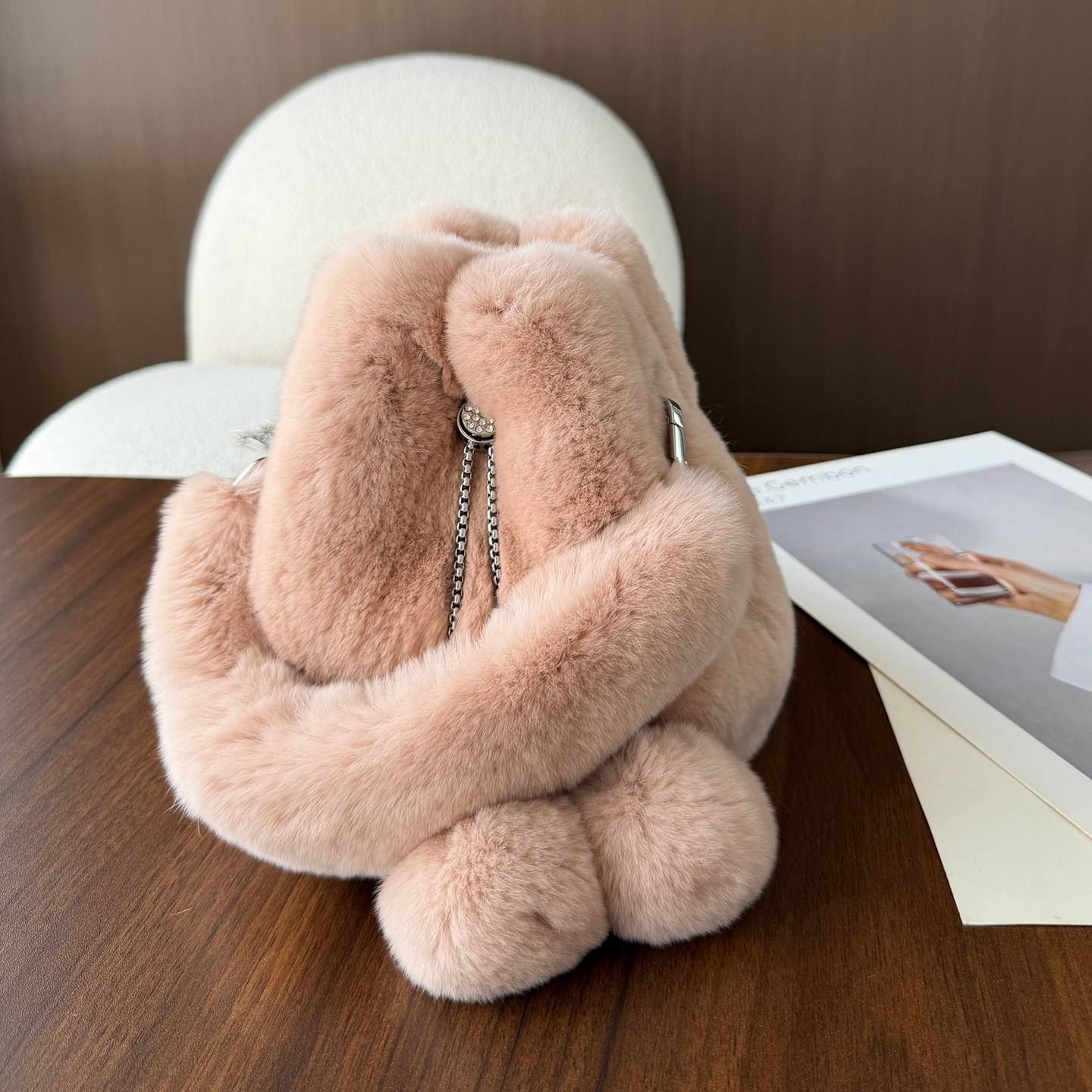 新款水桶包女冬季时尚皮草包