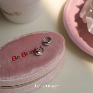 Le courage | 日常简约精致 黄铜镀银小耳环迷你耳扣耳圈