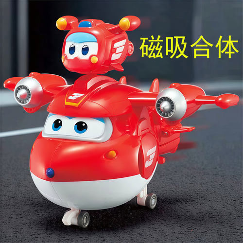 超级飞侠磁吸合体变形机器人玩具