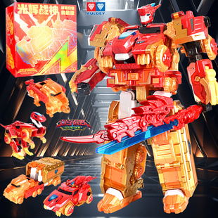 奥迪双钻量子战队变形合体机器人光辉战神黄金典藏版男孩玩具新款
