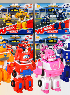奥迪双钻超级飞侠儿童玩具Q版机器人小爱乐迪多多包警长变形载具