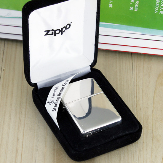 ZIPPO原装正品打火机 纯银加厚重盔甲 镜子 专柜正版 正品防风ZP