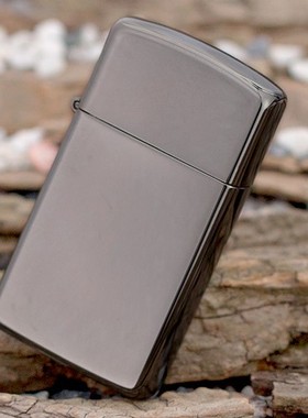 ZIPPO原装正品 防风打火机窄机 纤巧黑冰20492 专柜正版限量珍藏