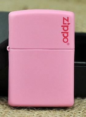 ZIPPO原装正品打火机 芝宝美版 粉色哑漆商标/238ZL 专柜正版特价