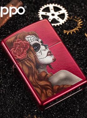 ZIPPO原装正品打火机 美版 红光漆彩印 墨西哥女郎28830 专柜正版