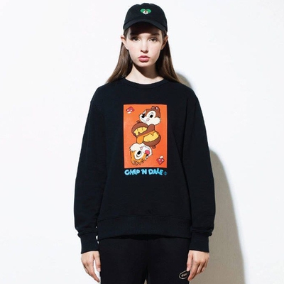 加厚圆领潮牌卫衣花栗鼠印花