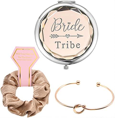 pack of 3 bride tribe gifts set - include 1 pcs champagne br