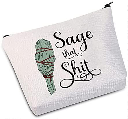 funny sage bag witchy gift sage that shit makeup bag sage lo