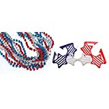 USToy 24 Piece Red White Blue Patriotic Metallic Bead Neckla在類目 橡塑材料及制品, 橡膠制品, 其他橡膠制品中 - 來自Buy2taobao.com提供專業的淘寶代購服務