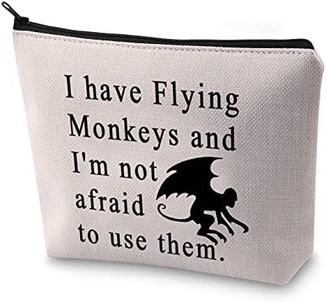 blupark funny wizard inspired gift flying monkey makeup bag