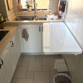 壁挂折叠桌餐桌小户型家用免打孔厨房折叠台面伸缩隐形墙上吃饭桌