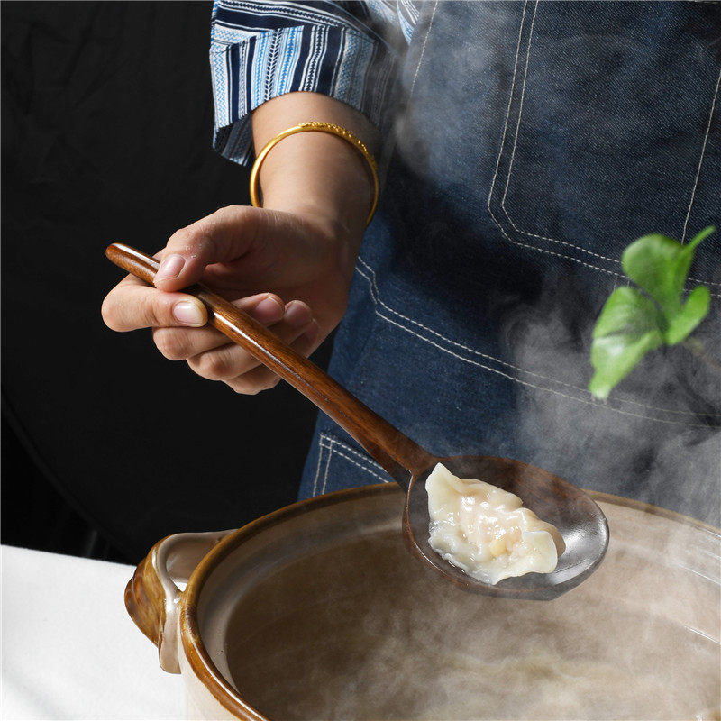 韩式餐具网红干饭勺长柄家用木头