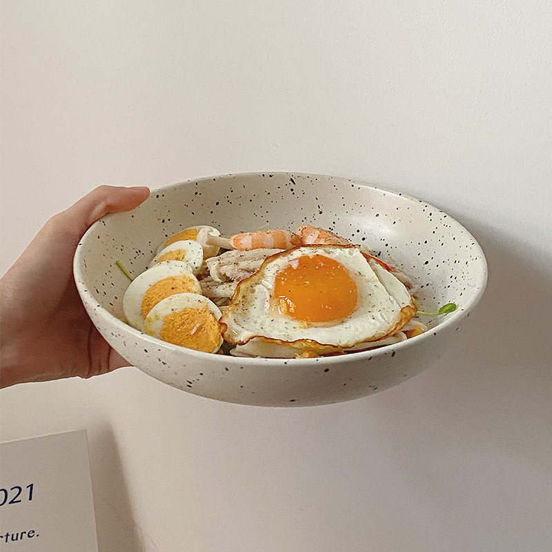brunch餐盘深盘子高级感日式陶瓷网红碗盘创意汤碗蔬菜轻食沙拉盘