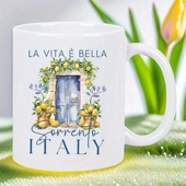 LaVita 完美礼物 Bella意大利马克杯白色陶瓷茶杯咖啡与茶爱好者