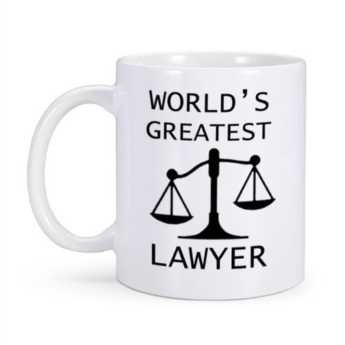 律师礼物黑色内彩马克杯lawyer coffee mug 11oz大容量陶瓷咖啡杯