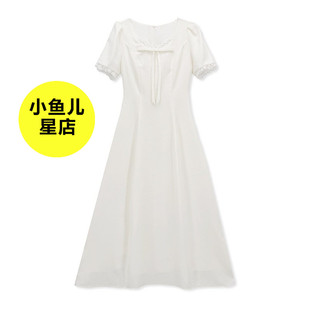 改良汉服裙夏季新款浪漫肌理感甜美裙子女花边立裁收腰显瘦连衣裙