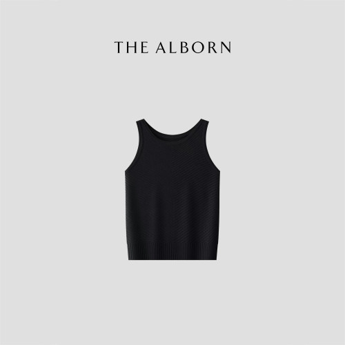 奥莉酱THE ALBORN· “时髦懒人”100%兰精天丝 人字纹肌理背心