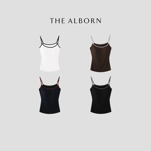 奥莉酱THE ALBORN· “实用主义”晓星氨纶蚕丝混纺 胸垫一体吊带
