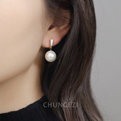 潮夹耳式 时尚 珍珠吊坠轻奢耳夹女无耳洞耳钉无洞耳环夹新款 耳饰品