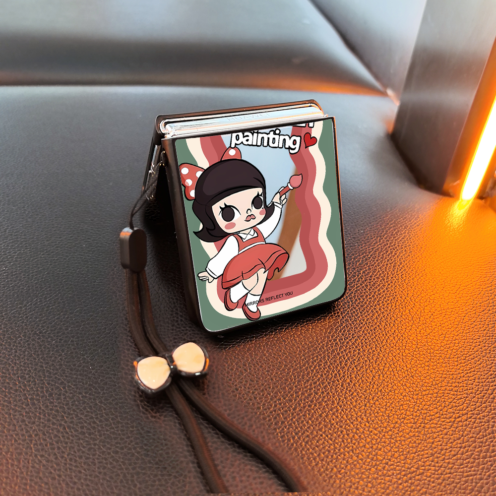 红裙茉莉适用小米mixflip华为purax手机壳pocket2磨砂novaflip三星zflip7654卡通vivox可爱oppofindn3n2女p50