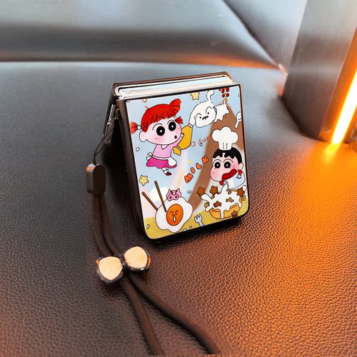 小新适用华为purax手机壳pocket2镜子小米mixflip玻璃novaflips三星zflip764卡通vivox可爱oppofindn3n2女p50