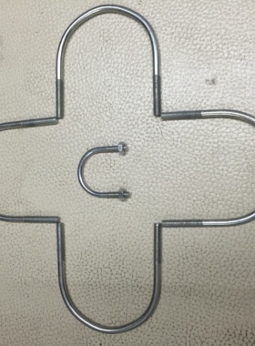 国标U型卡箍/U型管卡/U型抱箍/U型卡扣/镀锌U型卡dn50/100/150