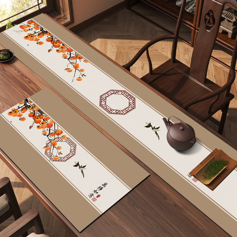 新中式茶台皮革垫茶席桌垫免洗防水防烫垫国风花语茶桌餐桌硅胶垫,居家布艺,茶席,淘宝优惠券,粉丝福利购,淘宝优惠卷