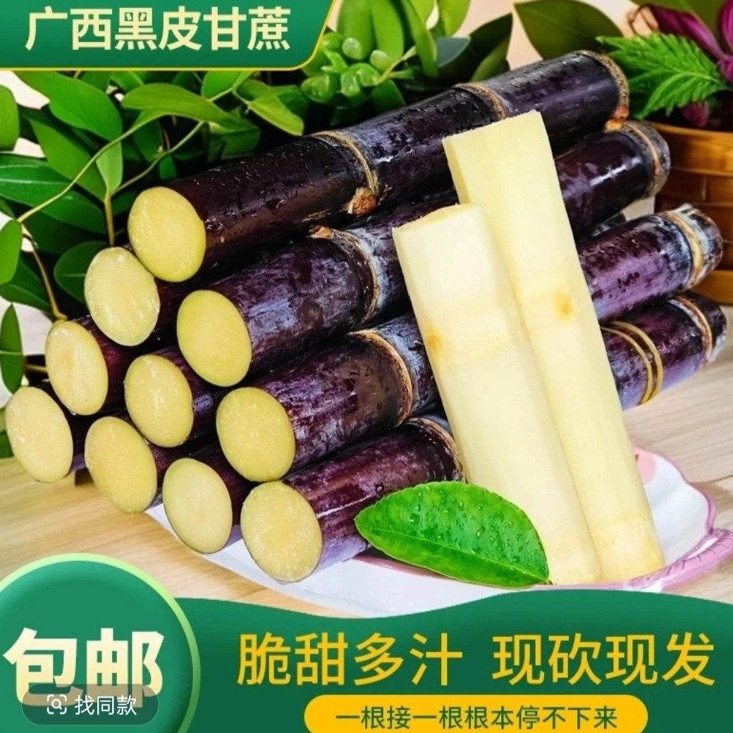 青格 广西黑皮甘蔗 新鲜当季水果 榨汁红皮蔗 当地特产现砍,水产肉类/新鲜蔬果/熟食,甘蔗,淘宝优惠券,粉丝福利购,淘宝优惠卷