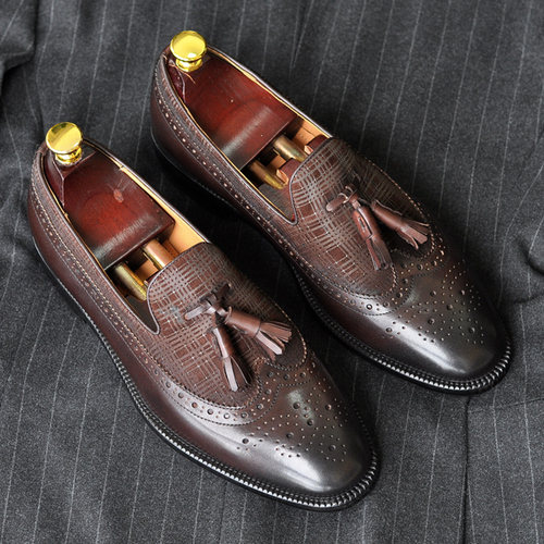 古森伦英伦一脚蹬乐福鞋