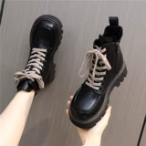 Martens, демисезонные утепленные короткие сапоги в английском стиле, из натуральной кожи, коллекция 2023, в британском стиле, увеличивают рост, подходят для подростков, большой размер